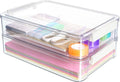 Citylife 6 Qt Plastic Storage Bins - 2 PCS with Lids & Latches | Clear Organizing Bins for A4 Paper & Crafts