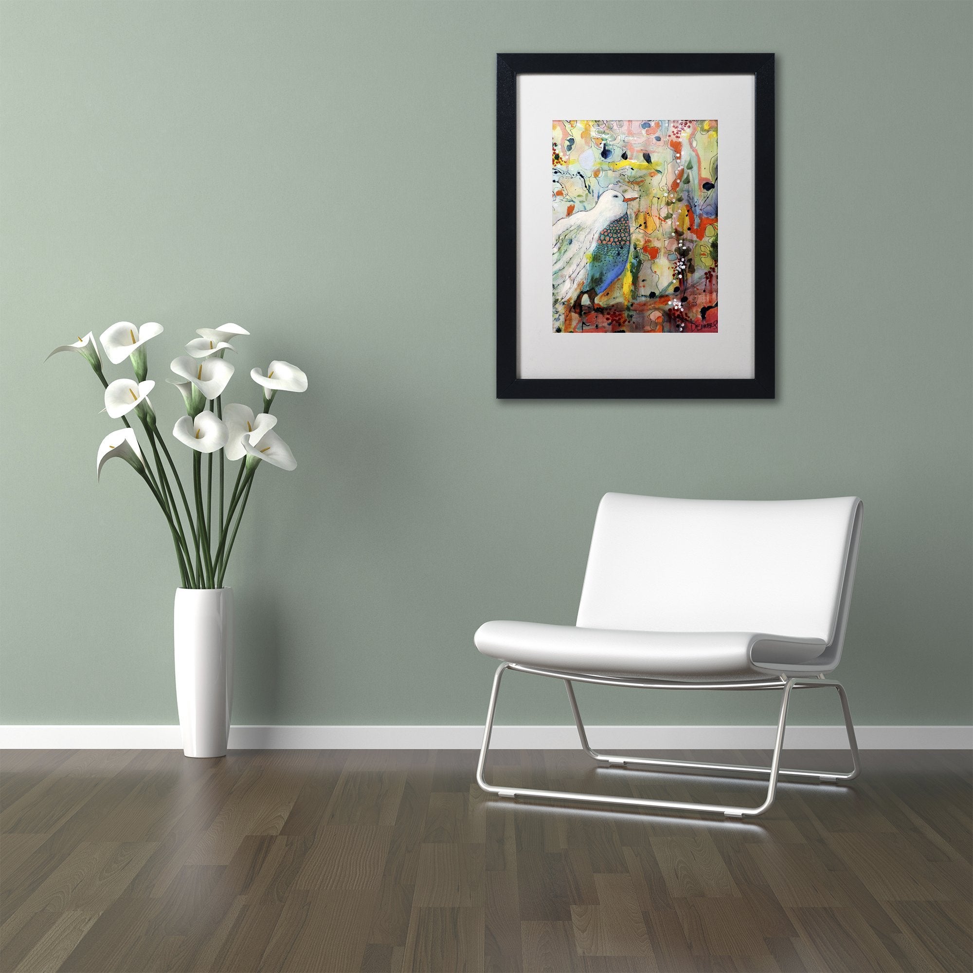 Framed Wall Art - Sylvie Demers 'Vers Toi' Wall Decor with Matted Frame by Trademark Fine Art
