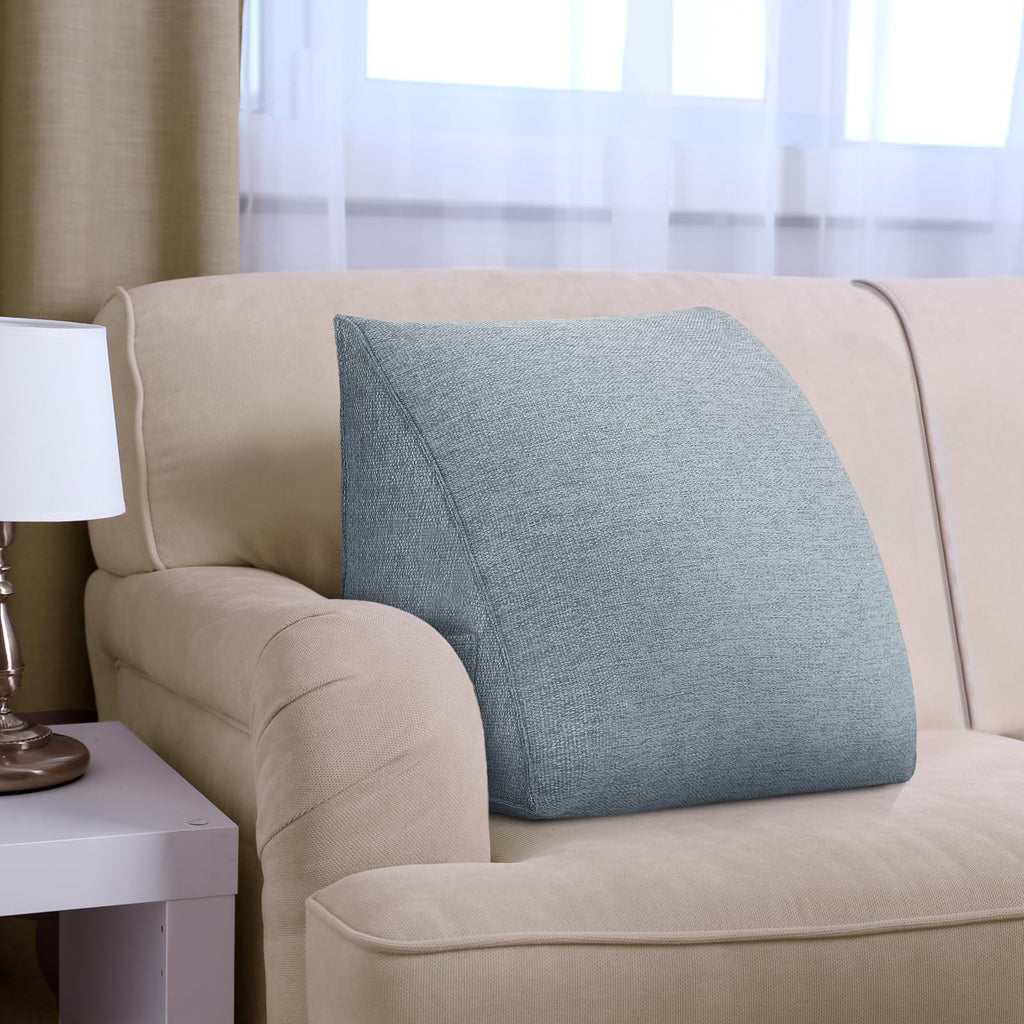 LELEFIDO Wedge Pillow Headboard Reading Pillow Triangular Backrest Support Pillow for Sitting in Bed Positioning Support Pillow for Sofa Daybed Removable Cover