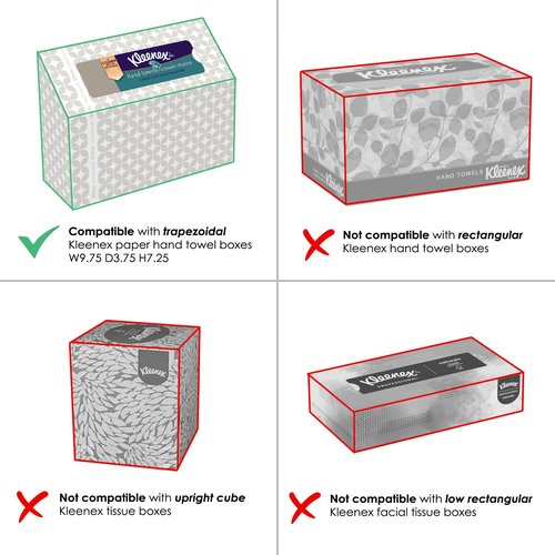 DESIGN415 Seamless Polycarbonate Hand Towel Box Cover with Custom Matte Finish, Compatible with Kleenex Paper Hand Towels, Original Design by Professional Interior Designers at DESIGN415 (Matte White)
