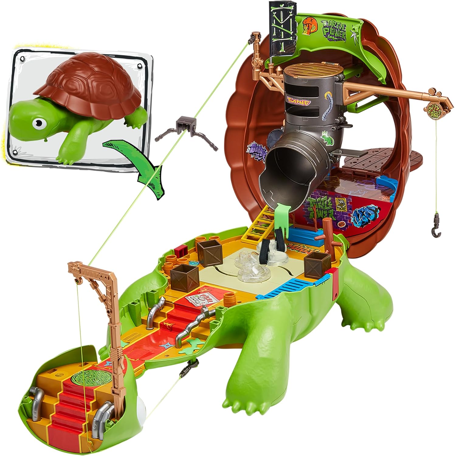 Playmates Toys Teenage Mutant Ninja Turtles Pet Turtle Playset - Fun Interactive Adventure