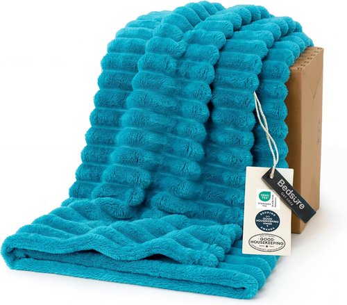 Bedsure GentleSoft Twin Blanket - Cozy Teal Throw for Women | Soft & Large 66x90 Inches