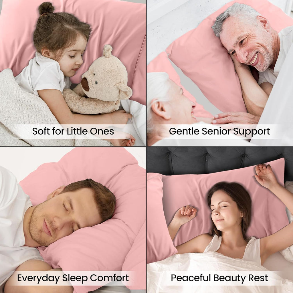 Utopia Bedding Pillow Cases - Soft Brushed Microfiber 2-Pack | Oeko-TEX Certified, 20x26 Inches (Pink)