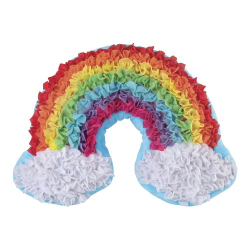 ORB PlushCraft DIY Rainbow Pillow Crafting Kit - Mess Free Fabric by Number System and No Sewing Required - Perfect Arts and Crafts Project and Gift for Boys and Girls