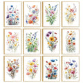 Naixiwen 24 Floral Blank Cards and Envelopes, 4x6 Wildflower Blank Note Cards for All Occasions - Sympathy Thank You Condolences Funeral Thinking of You Mother's Day Wedding Graduation, Etc
