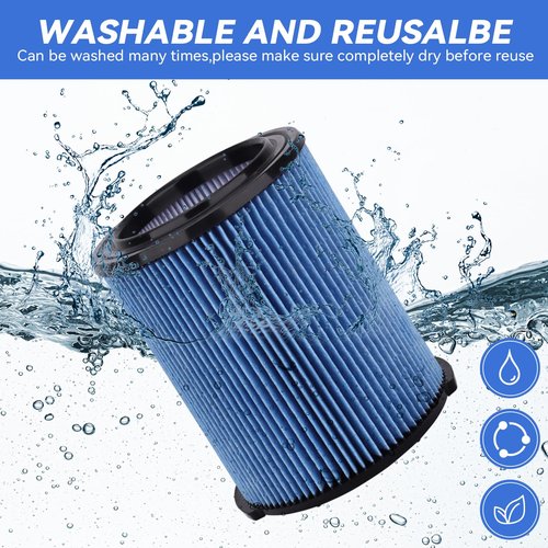 38751 Replacement Vacuum Filter Compatible with Craftsman CMXZVBE38751 Wet/Dry Vac Filter for 5 to 20 Gallon shop vacuums,Fine Dust Filter(9-38751)