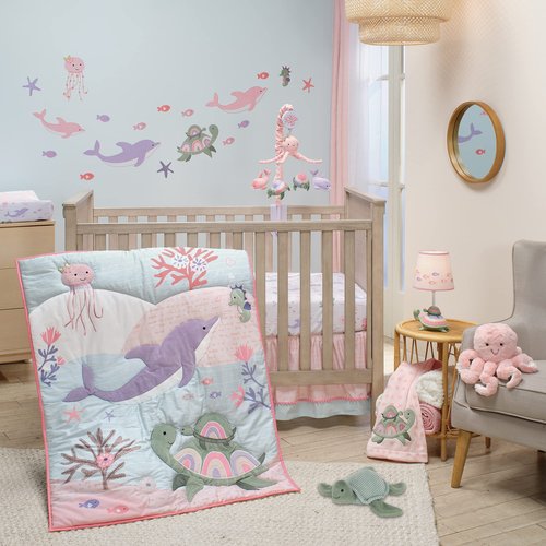 Lambs & Ivy Sea Dreams Dolphins/Turtles/Fish Underwater/Nautical Wall Decals Multicolor