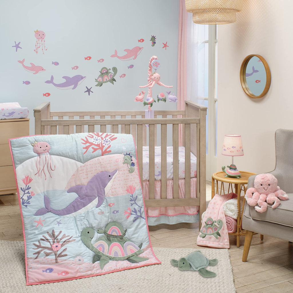 Lambs & Ivy Sea Dreams Dolphins/Turtles/Fish Underwater/Nautical Wall Decals Multicolor