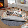 pdpdoc 8 Ft Round Rug Pad, Waterproof & Non Slip Rug Pads Felt + Rubber Backing, Under Rug Carpet Non Slip Pad for Hardwood Floors, Keep Your Rugs Safe and in Place (Round 8 Ft)