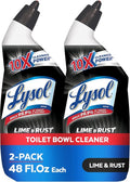 Lysol Toilet Bowl Cleaner - Lime & Rust Remover with 10X Cleaning Power | 48oz (2X24oz)