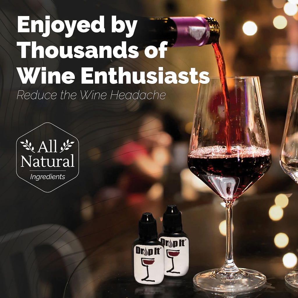 The Original Drop It Wine Drops, 22 Event Party Pack- USA Made Wine Drops Naturally Reduce Wine Sulfites & Tannins-Can Eliminate Wine Sensitivities, Wine Allergies & Histamines-A Wine Wand Alternative