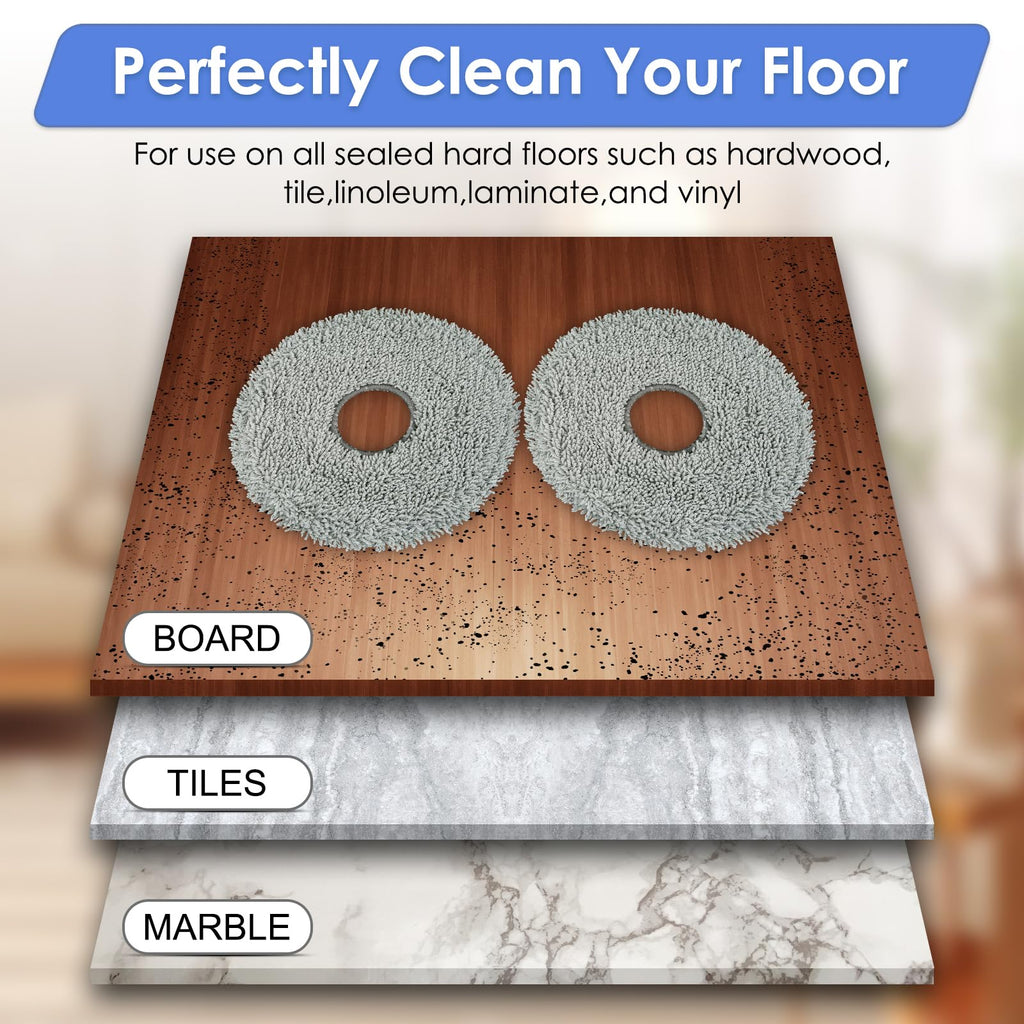 (4 Pack) L40 Ultra Replacement Mop Pads for Dreame X50 Ultra/ X40 Ultra/ X30 Ultra/ L10s Ultra/ L10s Pro Gen 2/ L10s Pro Ultra/ L10s Plus/ Mova P10 Pro Ultra Robot Vacuum, Replacement Mop Cloths