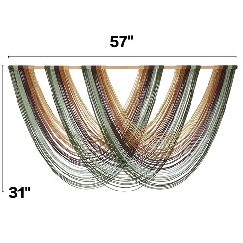 Flber Macrame Wall Hanging Boho Wall Decor Yarn Wall Art Tapestry Bedroom Living Room Nursery Apartment Home Decor 57" W x 31" L