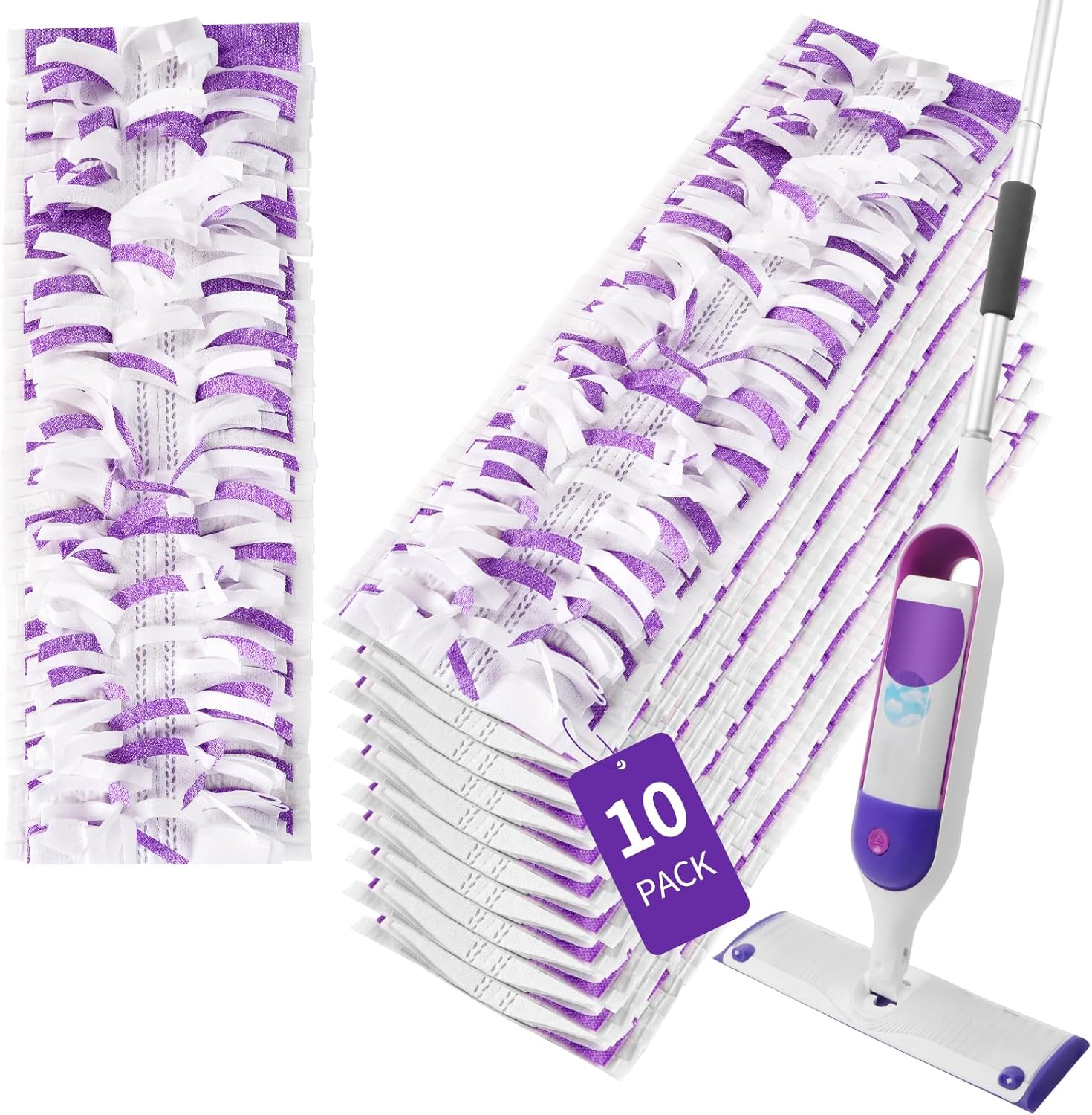 Swiffer Power Mop Pads - Disposable Multi-Surface Cleaning Refills for Wood Floors | 10 Count