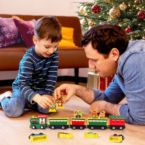 Toddler Advent Calendar 2025-24 Days Magnetic Wooden Animal Train Set Christmas Advent Calendar 2025 for Kids, Countdown Calendar Gifts Montessori Train Stocking Stuffer for Toddlers, Boys and Girls