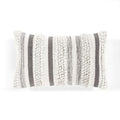 Lush Decor Bria Stripe Decorative Throw Pillow Cover, 20" W x 13" L, Gray - Rectangle Pillow Cover - Throw Pillows For Bed, Couch, Or Chair