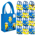 Minions Party Favor Bags Set – 24 Pack 8" Despicable Me Goodie Bags for Kids Bulk Reusable Mini Totes | Despicable Me Minions Birthday Party Supplies