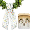 AZYM Wreath Sash Set - Vibrant Wildflower Ribbon for Front Door & Indoor Decor | 2 Pcs