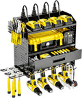 Power Tool Organizer - Heavy Duty Wall Mount Storage Rack | 130 lbs Capacity, 4 Layers, 6 Drill Holders