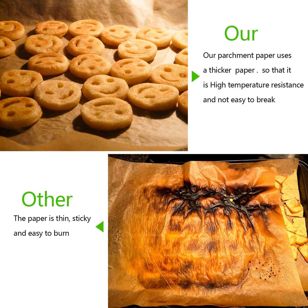 QYH Parchment Paper Sheets - 100 Unbleached Precut Baking Sheets | 8x12 Inches for Cookies, Frying, Air Fryer