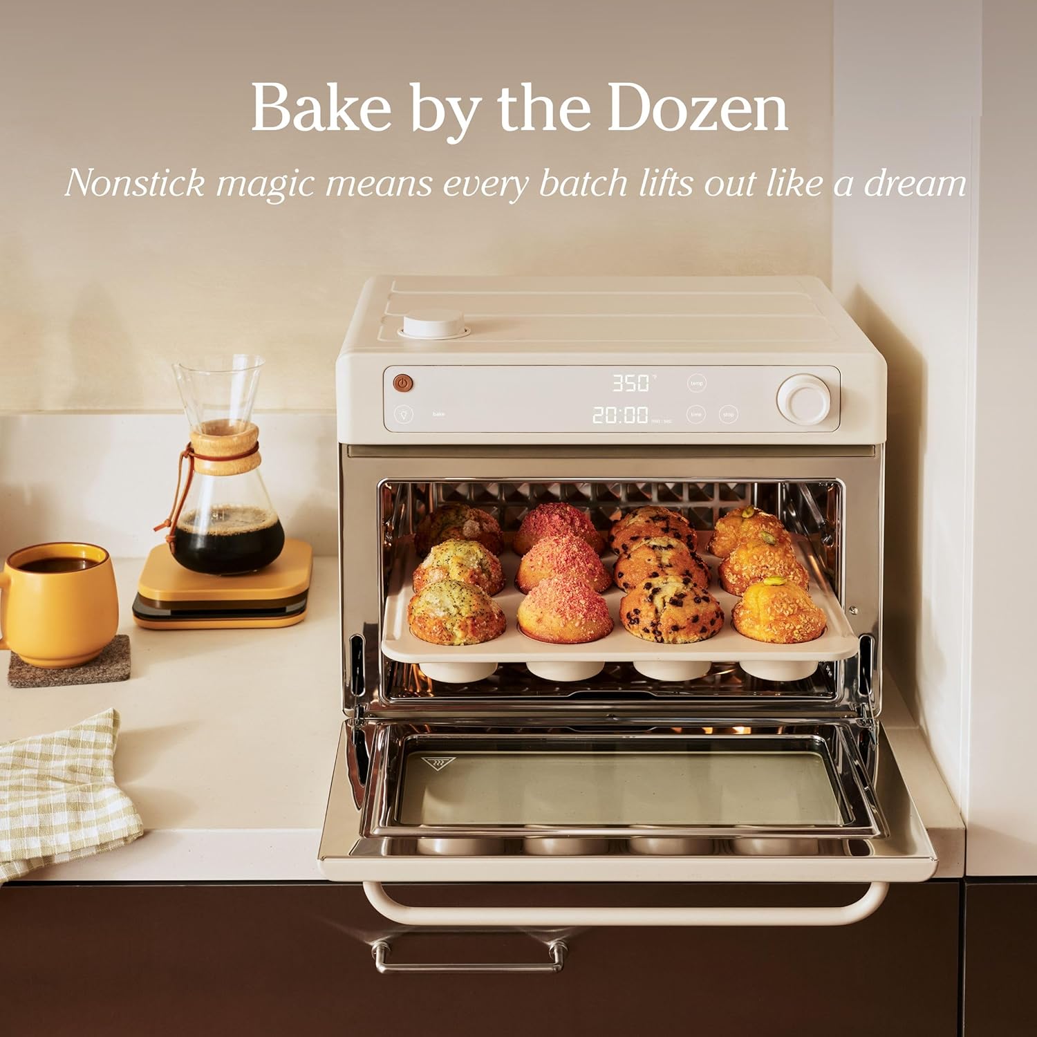 Our Place Wonder Oven Pro Chef’s Kit - Non-Toxic Bakeware Set with Roasting Pan & Muffin Pan | Oven Safe to 450°F | Cream