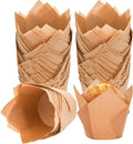Skiennix 200Pcs Tulip Cupcake Liners - Premium Baking Cups for Weddings & Special Occasions | Natural