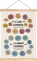 I Can Control Wall Art Poster - Motivational Mental Health Canvas for Classroom & Therapy Room | 18.5x14in Colorful