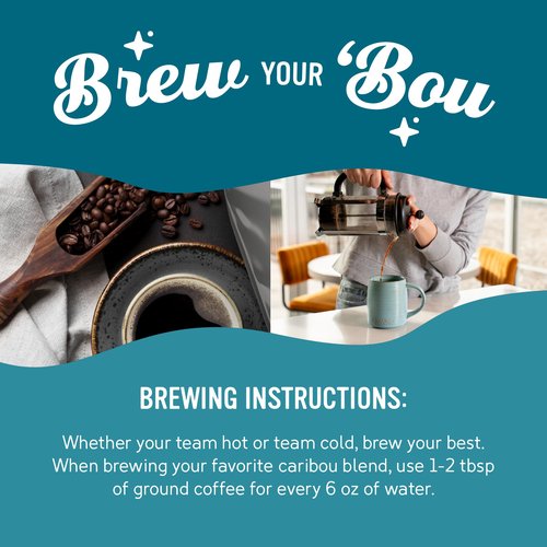 Caribou Coffee, Dark Roast Ground Coffee, 100% Arabica Coffee - Mahogany Blend 72 Ounces (6 Bags of 12 Ounces)