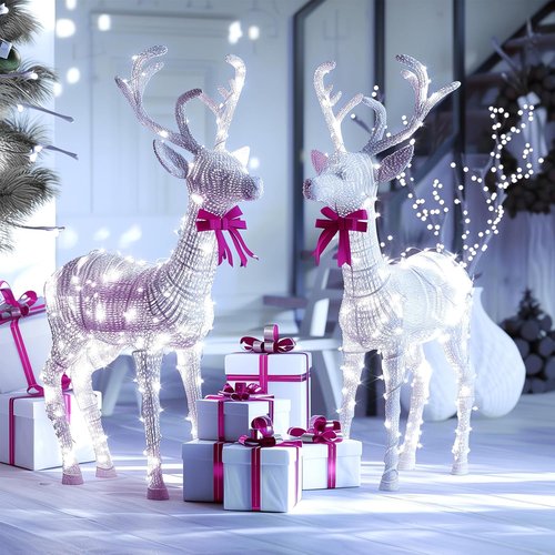 Minetom Fairy Lights - 100 LEDs 33 Ft Waterproof Starry String Lights on Silver Wire | Pure White for Parties & Weddings