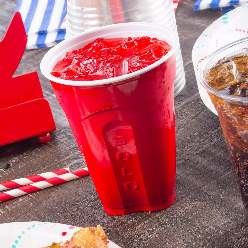 SOLO Original Red Plastic Party Cups - 18oz, 100 Count for Ultimate Celebration Fun