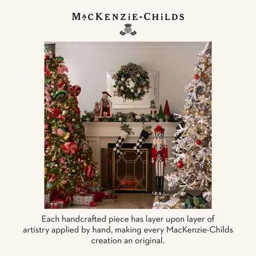 MACKENZIE-CHILDS Joy Dog Figurine Set, Christmas Figurines for Home Decoration, Check It Out