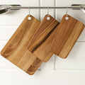 Sango Acacia Cutting Board Set - 3-Piece Slant Edge & Hanging Holes | Stackable, Reversible, Non-Toxic