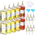 Reallnaive 10 Sets Olive Oil Dispenser Bottles for Kitchen with Nozzles Funnel Labels Cooking Oil Dispenser 500ml Set for Kitchen Vinegar Coffee Syrup (Gold)