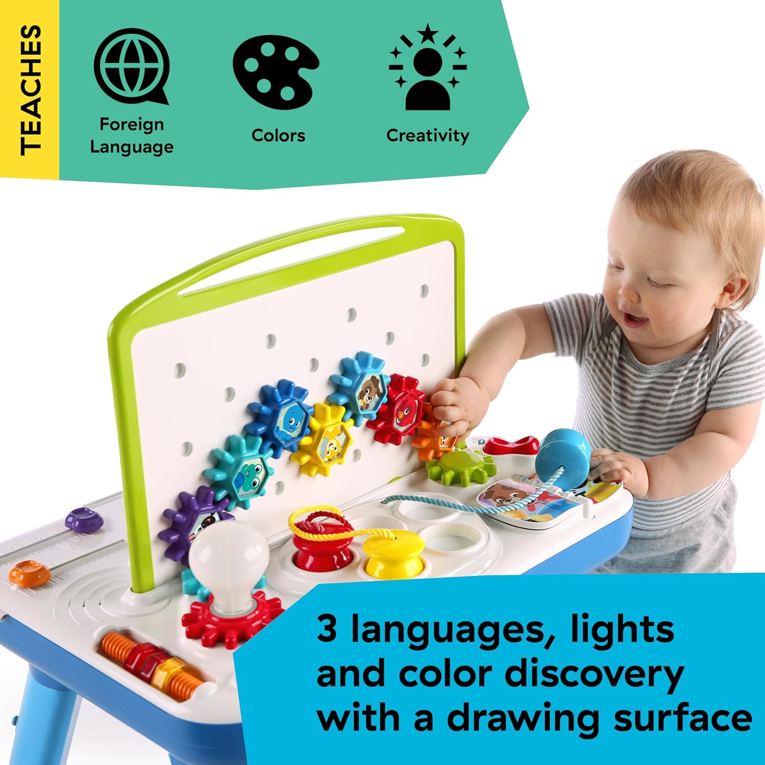 Baby Einstein Curiosity Table - Montessori Activity Play Station for 12 Months and Up | Interactive Workbench