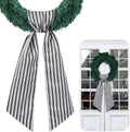 Skiennix Wreath Sash - Satin Blank Sashes for Embroidery | Indoor/Outdoor Home Decor (Black, White, Stripe)
