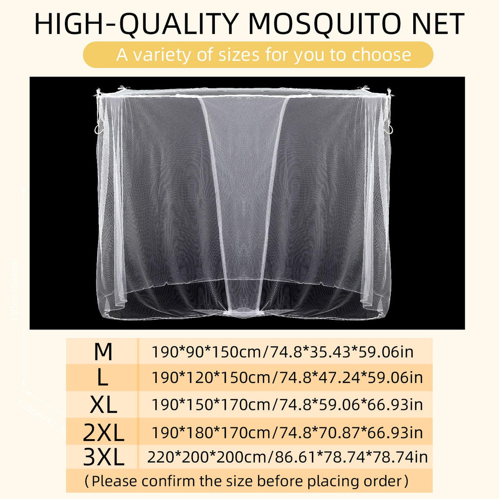 Mindsoft 4 Corners Mosquito Net for Mosquiteros para Camas Bed Canopies Netting Bed Drapes Rectangular Mosquito Mesh for Camping Home Outdoor Travel(White,L75 X W60 X H67 Inch,1 Opening)