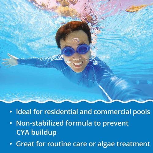 In The Swim Pool Shock - 68% Cal-Hypo Granular Sanitizer for Crystal Clear Water - 24 x 1 lb Pack