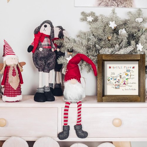 Home Alone Christmas Decorations - Funny Wooden Sign Art Prints for Holiday Decor | Indoor Table & Wall Decor