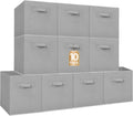 Storage Maniac 13-Inch Collapsible Storage Cubes - Durable Fabric Bins for Organization | 10-Pack Grey