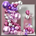 PartyWoo Balloon Garland - 100 Pcs Pink, Purple & Metallic Balloons | Perfect for Birthday & Party Decor