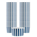 Restaurantware Coppetta 8 Ounce Dessert Cups, 200 Disposable Ice Cream Cups - Lids Sold Separately, Sturdy, Blue And White Paper FroYo Bowls, Striped, For Hot And Cold Foods, Perfect For Gelato