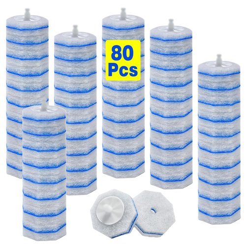 80 Toilet Wand Refills Fits for Clorox Toilet Wand,Upgrade 3-Layer Disposable Bowl Cleaner Refills for Bathroom Cleaning,3X Cleaning Power,No Falling Apart