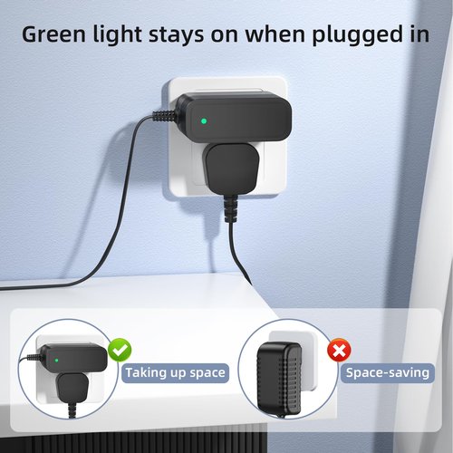 Charger for INSE Cordless Vacuum Cleaner, Replacement Charger Compatible with INSE N5S N5 N500 N550 N560 N570 N6 N6S N600 N650 N660 N670 V70 Cordless Vacuum Cleaner Power Cord