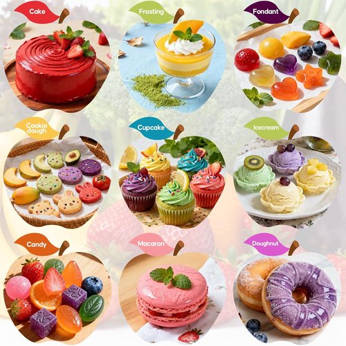 Natural Food Coloring Set by [Brand Name] - 7 Vibrant Colors, FD&C Dye-Free, Perfect for Baking & Decorating | 10ml Bottles