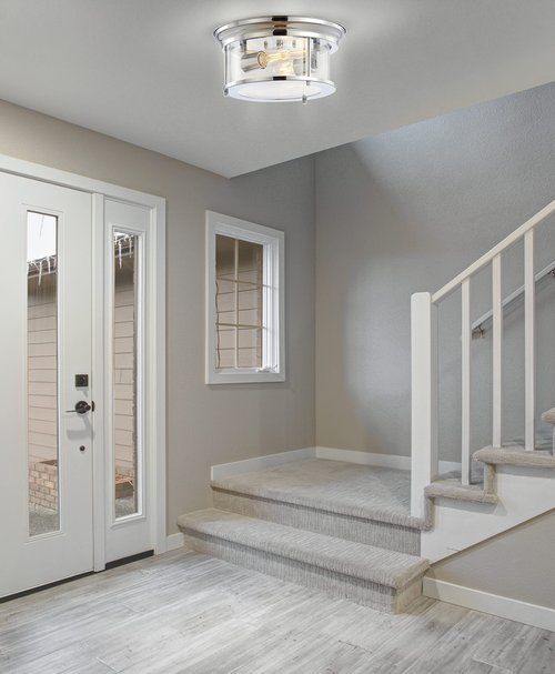 JONATHAN Y JYL7446C Lauren 13.25" Metal/Glass LED Flush Mount, Transitional,Glam,Classic,Industrial, Dimmable, 2700K Cozy Warm Light Kitchen,Hallway,Bathroom,Stairwell, Chrome