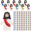 Owurha Mini Jesus Figurines - 100 Pcs Tiny Religious Figures for Sunday School & Baptism Gifts