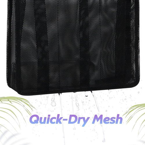Famichan Portable Mesh Shower Caddy - Essential Travel Bag for College Students | Black