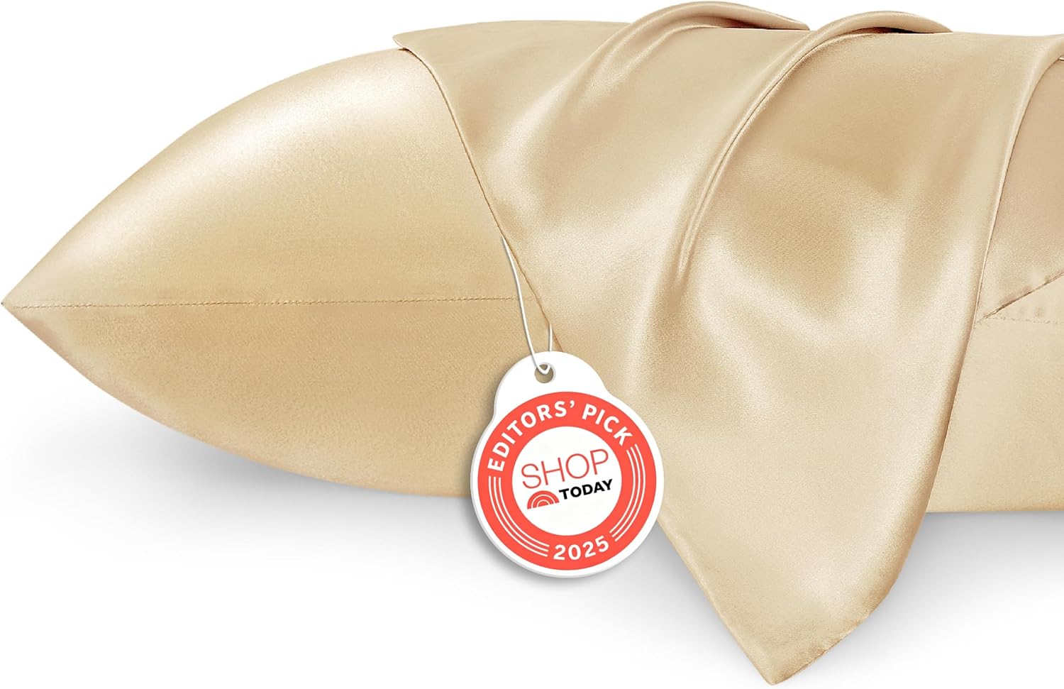 Bedsure Satin Pillowcase - Luxurious Silk-Like Comfort | Standard Size 20x26 Inches, Champagne Gold, 2-Pack