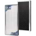 MA-40 Replacement Filter Compatible with Medify MA-40 Air Purifier, 3-in-1 High-Efficiency HEPA and Activated Carbon Pre-Filter for MA40 MA40W MA40B Air Filter Replace, 2 Pack
