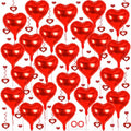 24 Pcs Red Heart Balloons, 100 Pcs Heart Hanging Streamers, 18 Inch Heart Foil Balloons Valentine's Day Balloon Love Balloon for Valentines Day Proposal Wedding Party Decorations (Red)